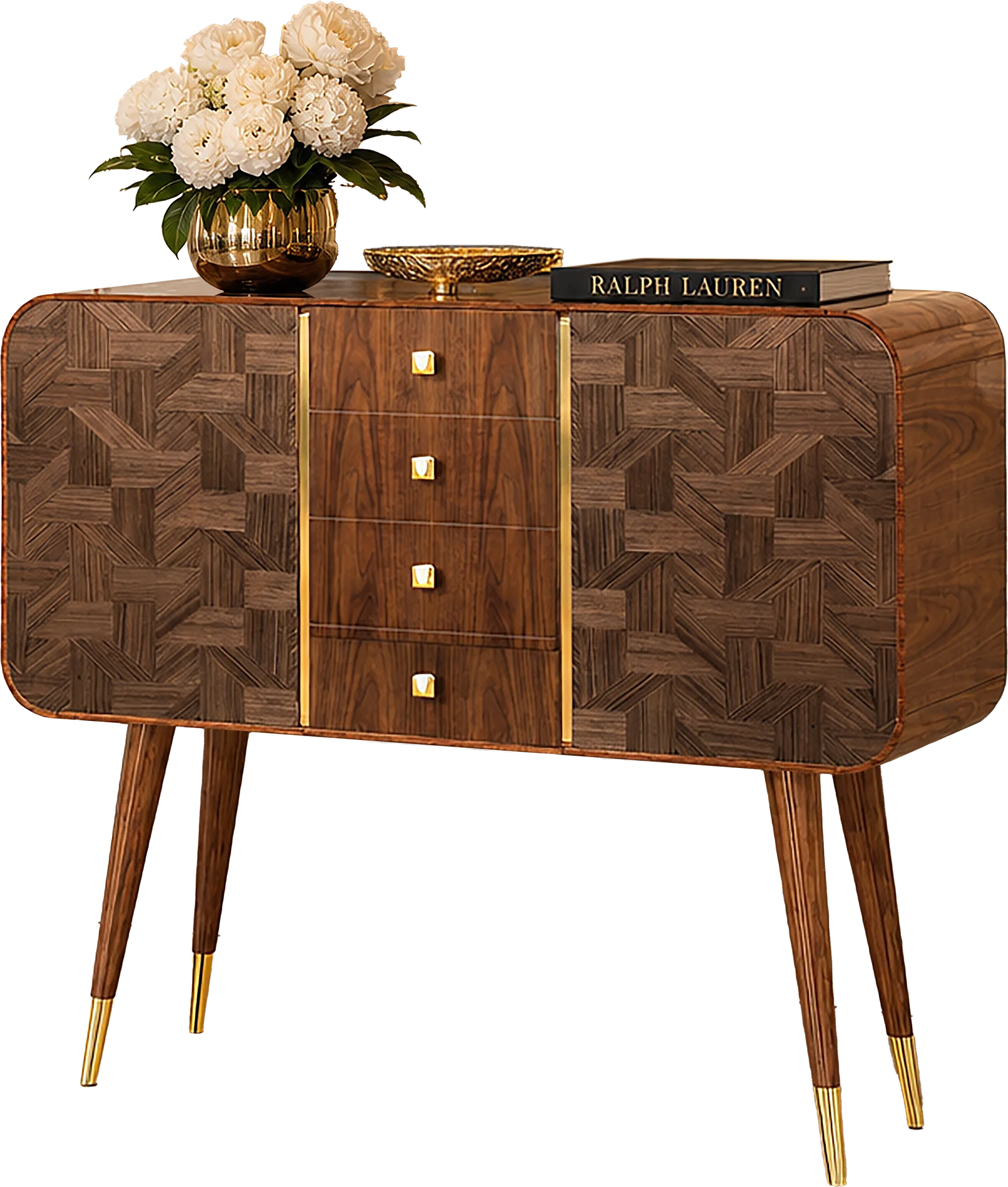 Entrance walnut cabinet