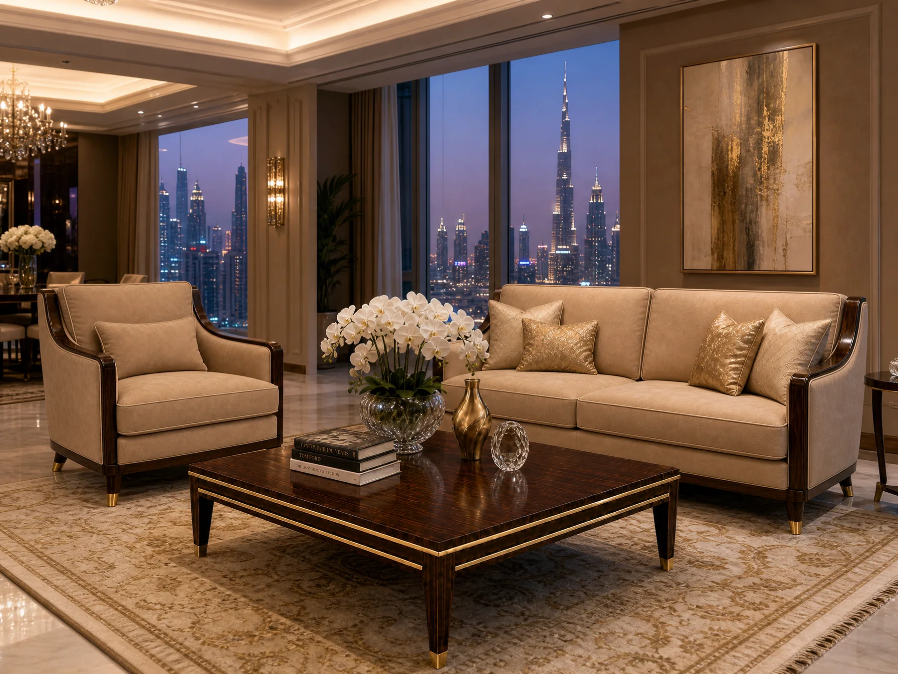 Lounge armchair in a living room setting.