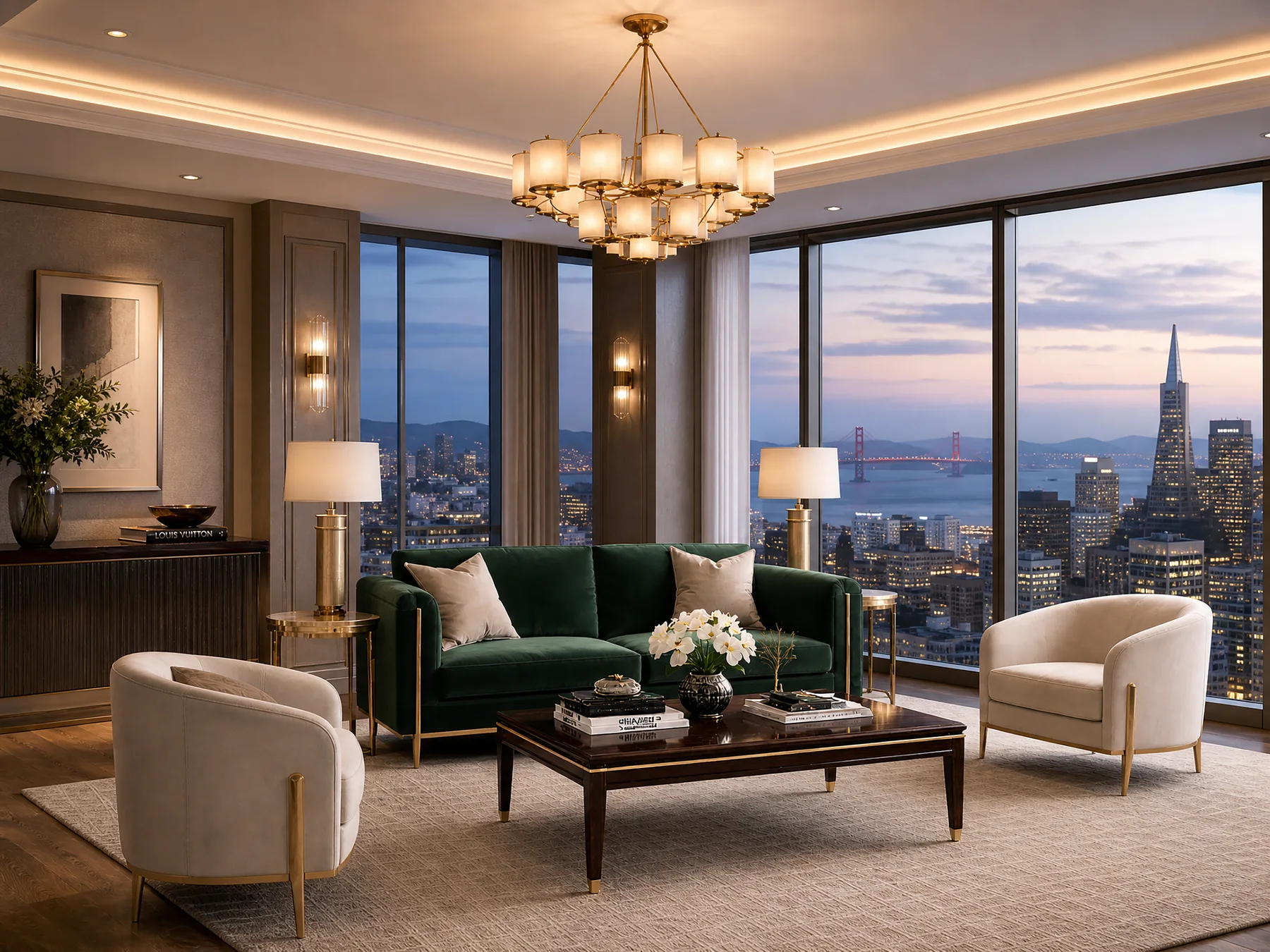 Rectangular coffee table in situ.