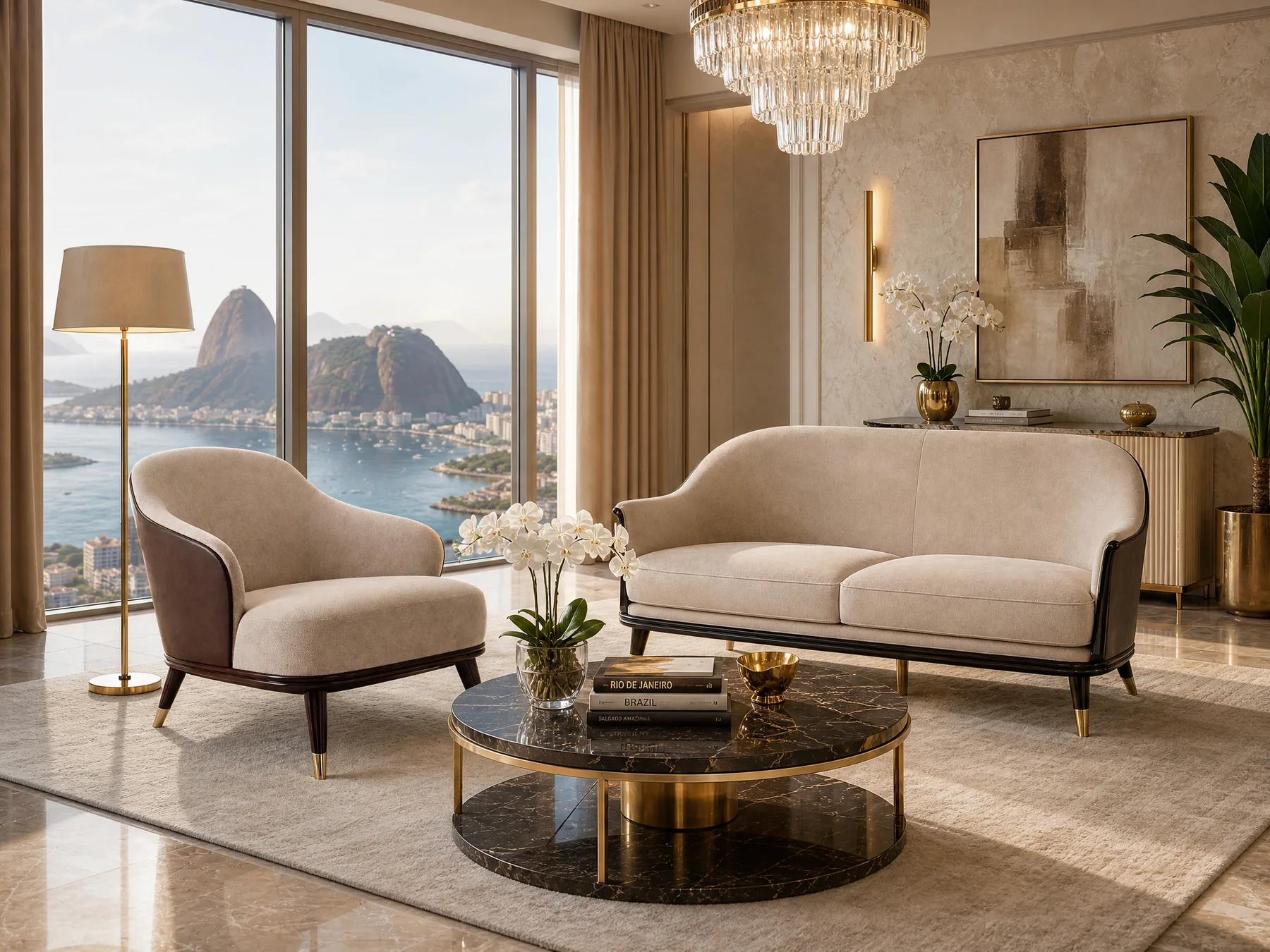 Two-seat sofa in a living room setting.
